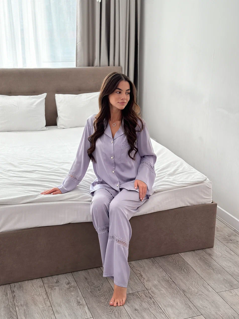 Двойка с кружевом Melissa Homewear, лаванда