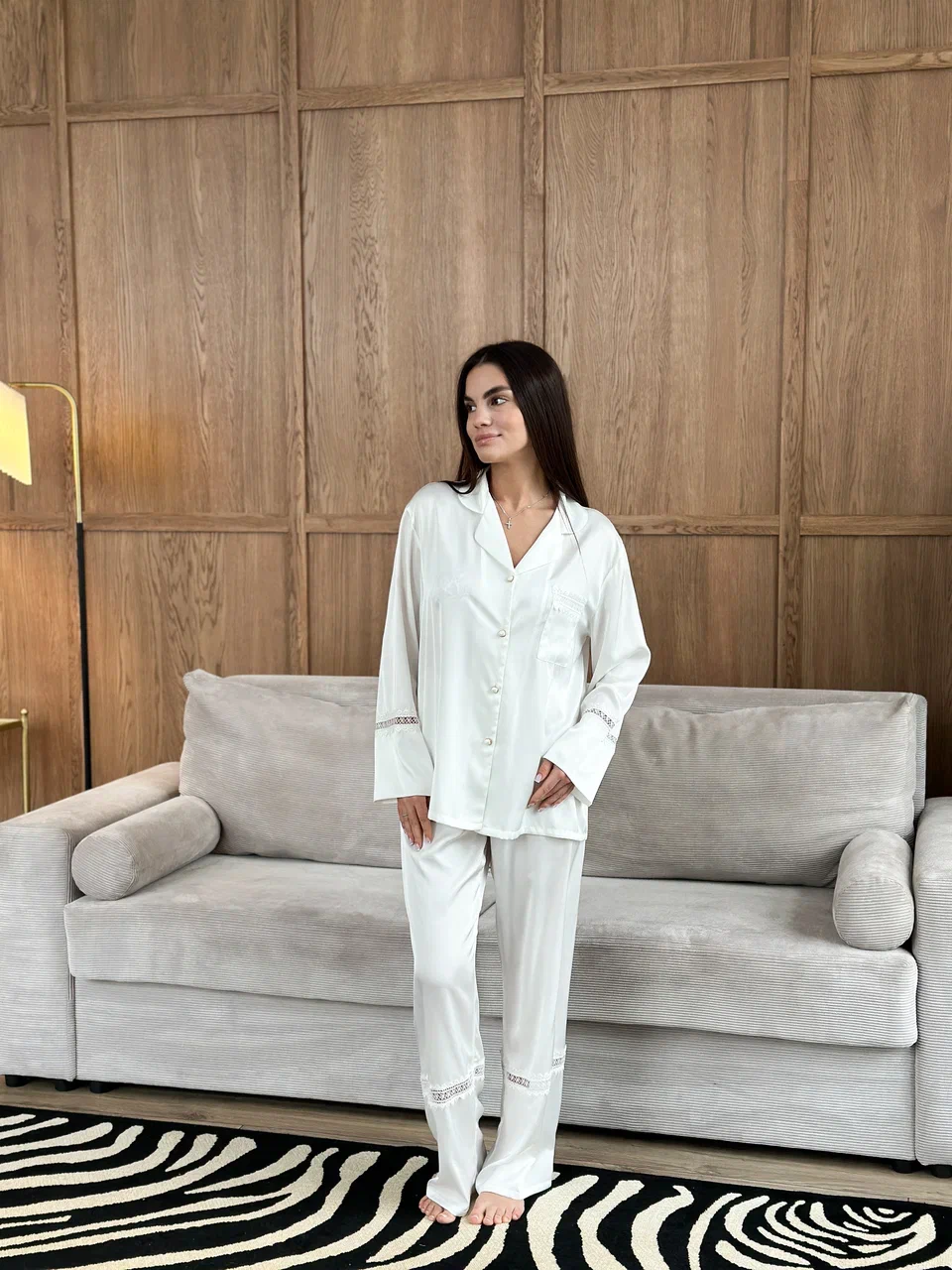 Двойка с кружевом Melissa Homewear, белый