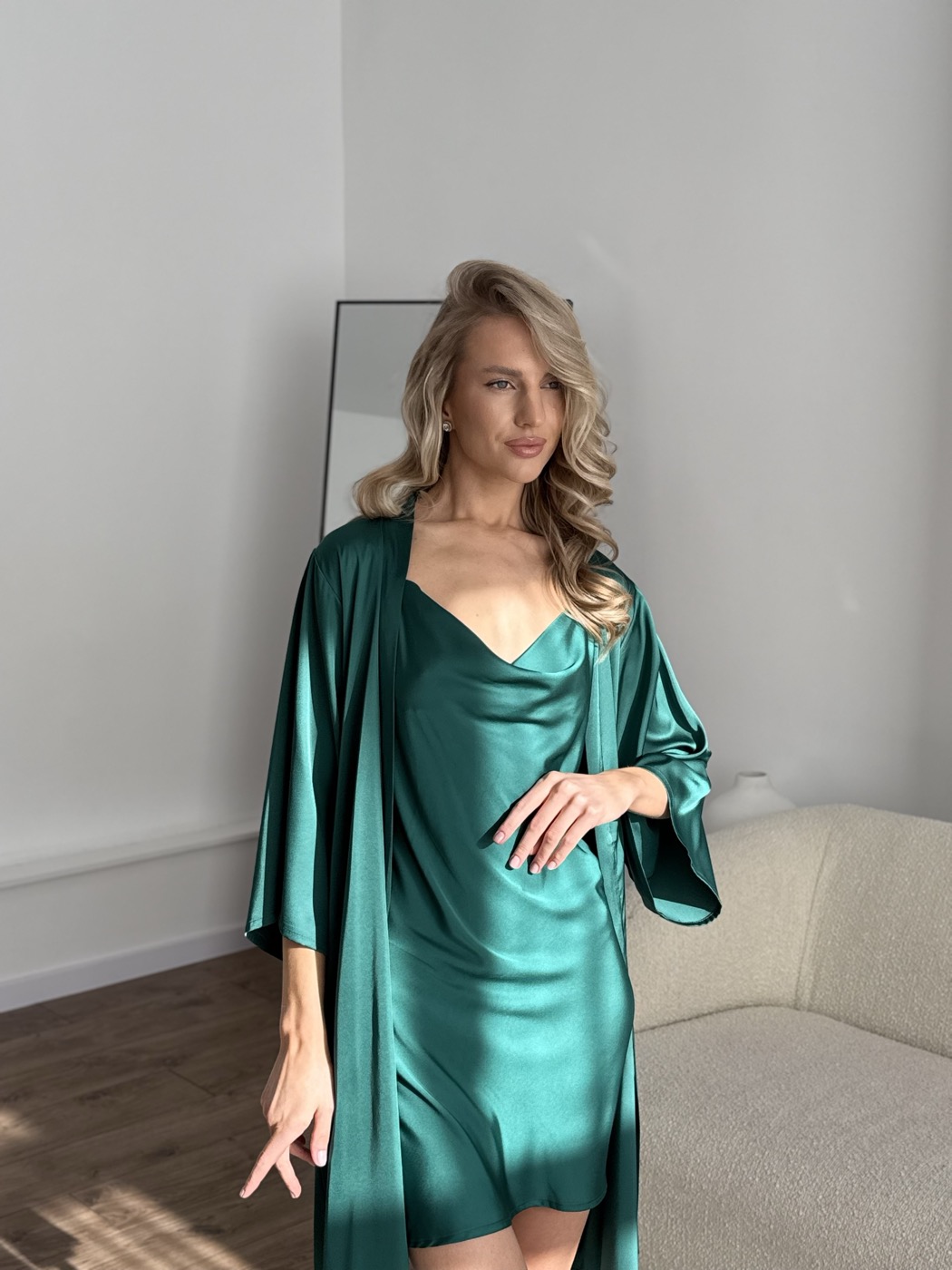 Комбинация с халатом Melissa Homewear, изумруд